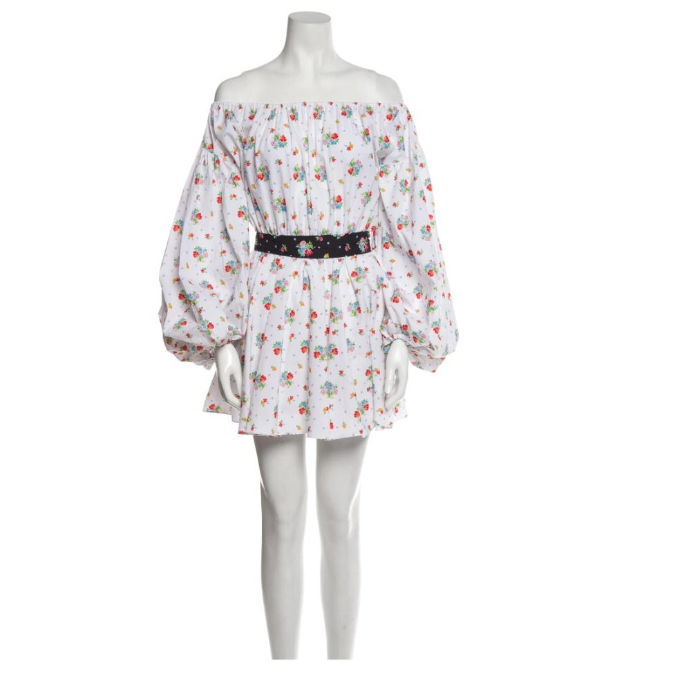 CAROLINE CONSTAS Floral Print Mini Dress USA SMALL fits M as well